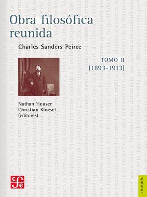 cover image of Obra filosófica reunida. Tomo II (1893-1913)